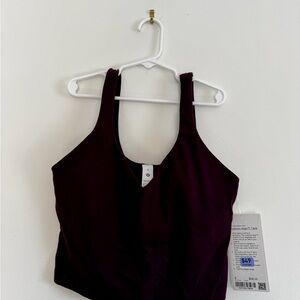 NWT Lululemon Align Tank Crop BLACK PLUM Sold Out Viral Color Size 8
